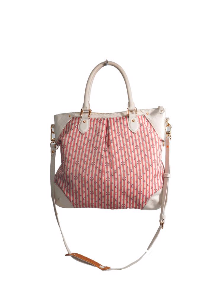 Louis Vuitton Croisette Marina Mini Lin Bag White and Pink Canvas For Sale  at 1stDibs